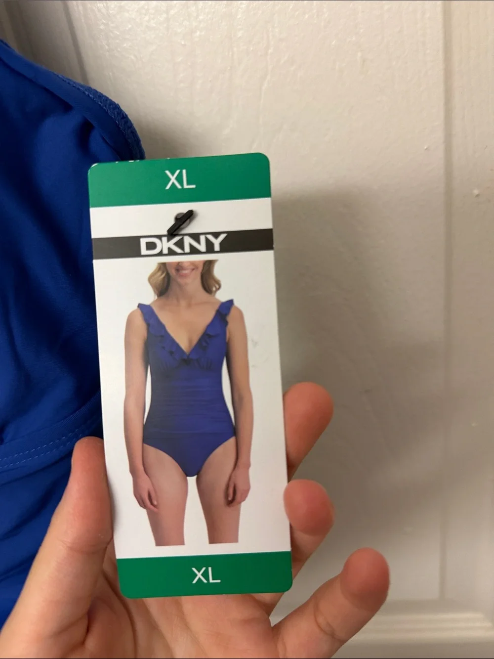 DKNY Ruffle One-Piece Swimsuit - Picture 3 of 7